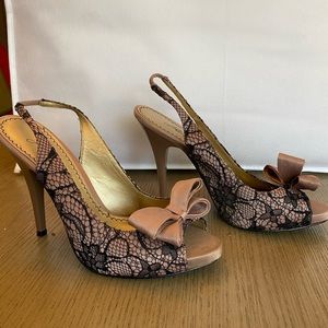 Platnum BP Black Lace Heels